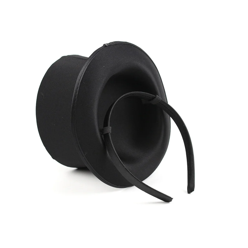 

Black Small Tophat Holiday Party Hat For Adults Banquet Costume Accessory Lightweight Photo Prop Tiny Felt Hats