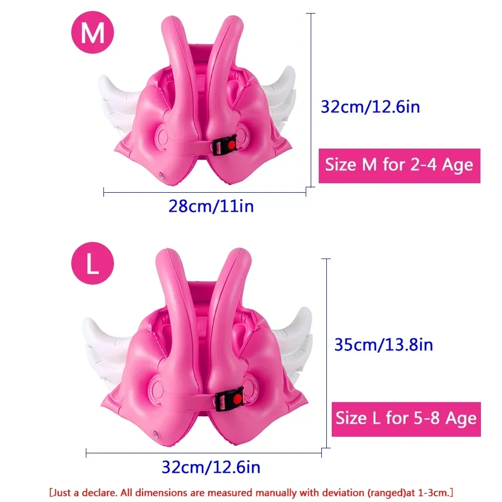 2-8 Age Childs Saving Vest Angel Wings Vest Kids Inflatable Buoyancy Learn To Swim Boating Drift Safety Accessories Life Jacket