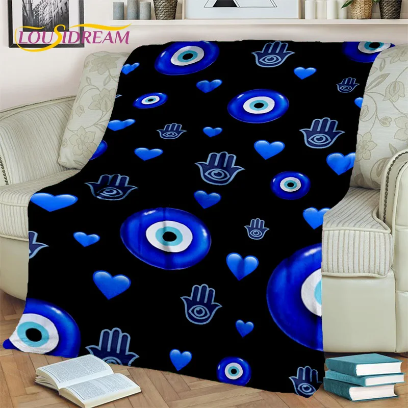 Evil Eye 호루스의 눈, 나자르 생명의 나무 담요, 부드러운 던지기 담요, 가정 침실 침대 소파, 피크닉 여행 커버 담요, 어린이