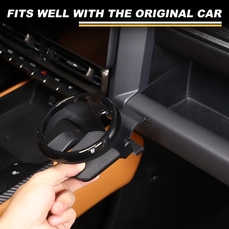 Carbon Steel  For 2023 2024 2025 Haval Raptor Passenger Dashboard Grab Handle with Extended Cup Holder Car Interior Accessories