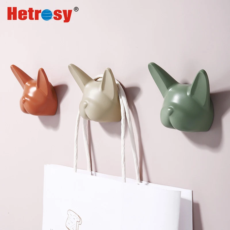 Hetrosy Hardware Modern Cutie Dog Clothes Hook Coat Hooks Hanging Coat Peg Hanger Pack of 2PCS