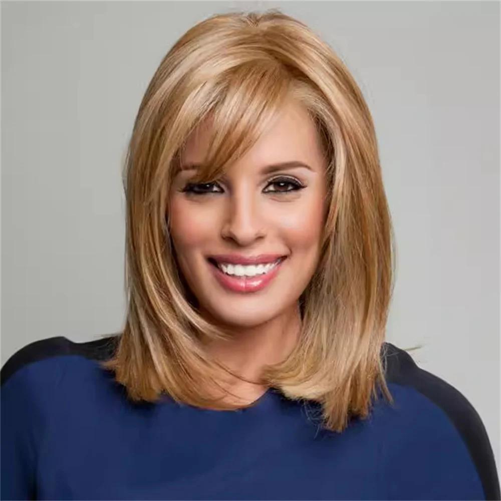 European and American women's Wig Bobo hairstyle golden wig For Women synthetic wigs