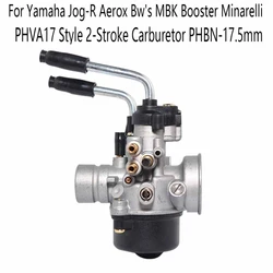 Motorcycle Carburetor PHVA17 Style 2-Stroke Carburetor PHBN-17.5Mm For Yamaha Jog-R Aerox Bw's MBK Booster Minarelli Replacement