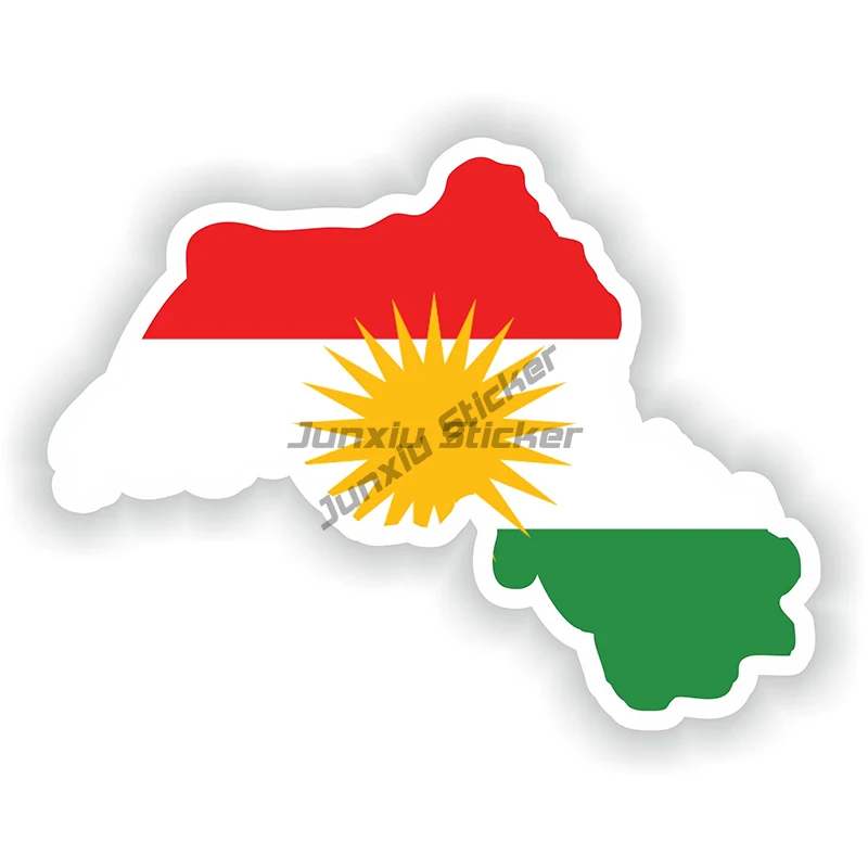 

Kurdistan Kurds Map Sticker for Car Moto Map Flag Vinyl Decal Outside Wall Decoration Jdm Decor Robot Gadgets