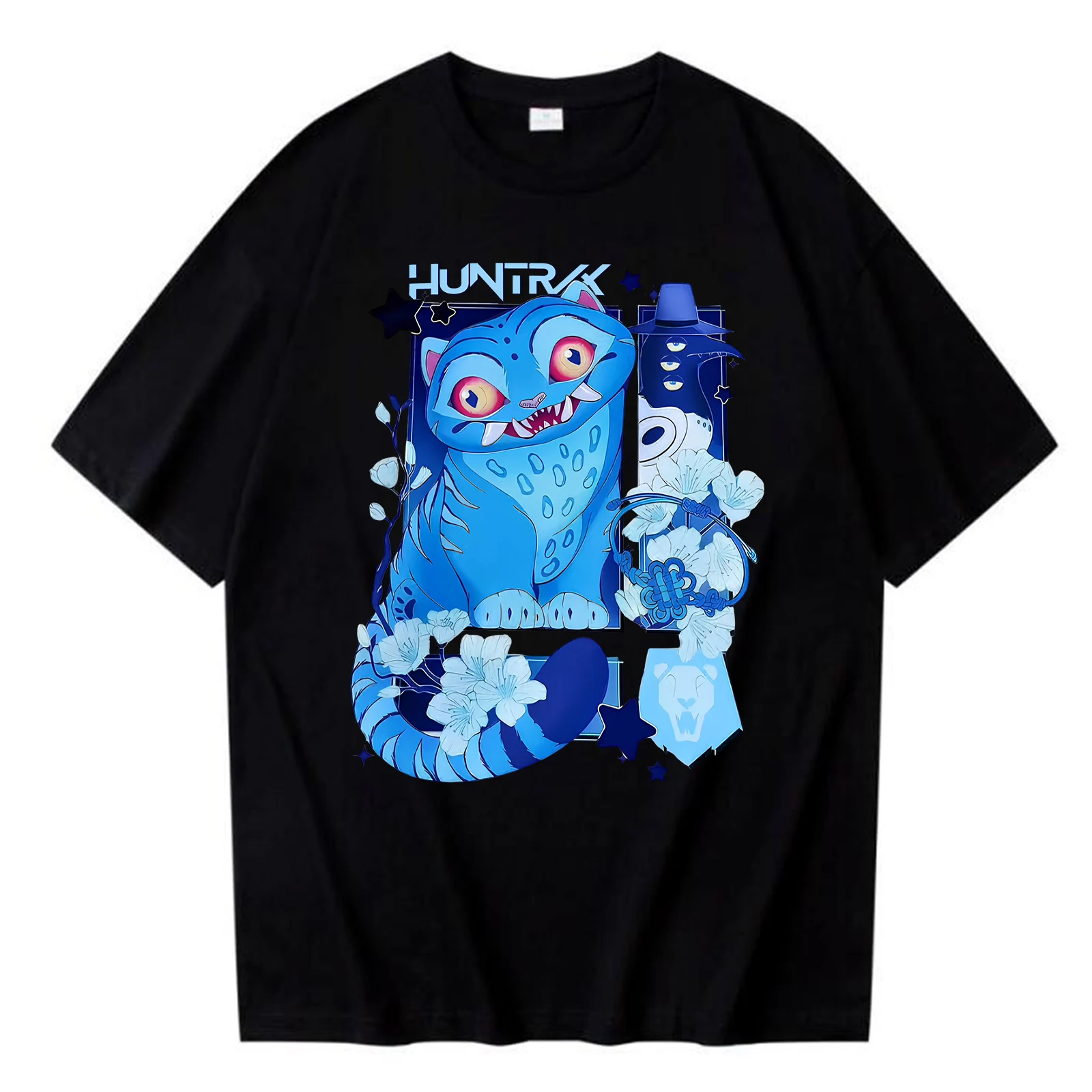 KPop Demon Hunters Derpy Tiger 2025 nueva película Harajuku cuello redondo Camiseta Casual camisetas de regalo camisetas casuales de verano de algodón de gran tamaño Tops