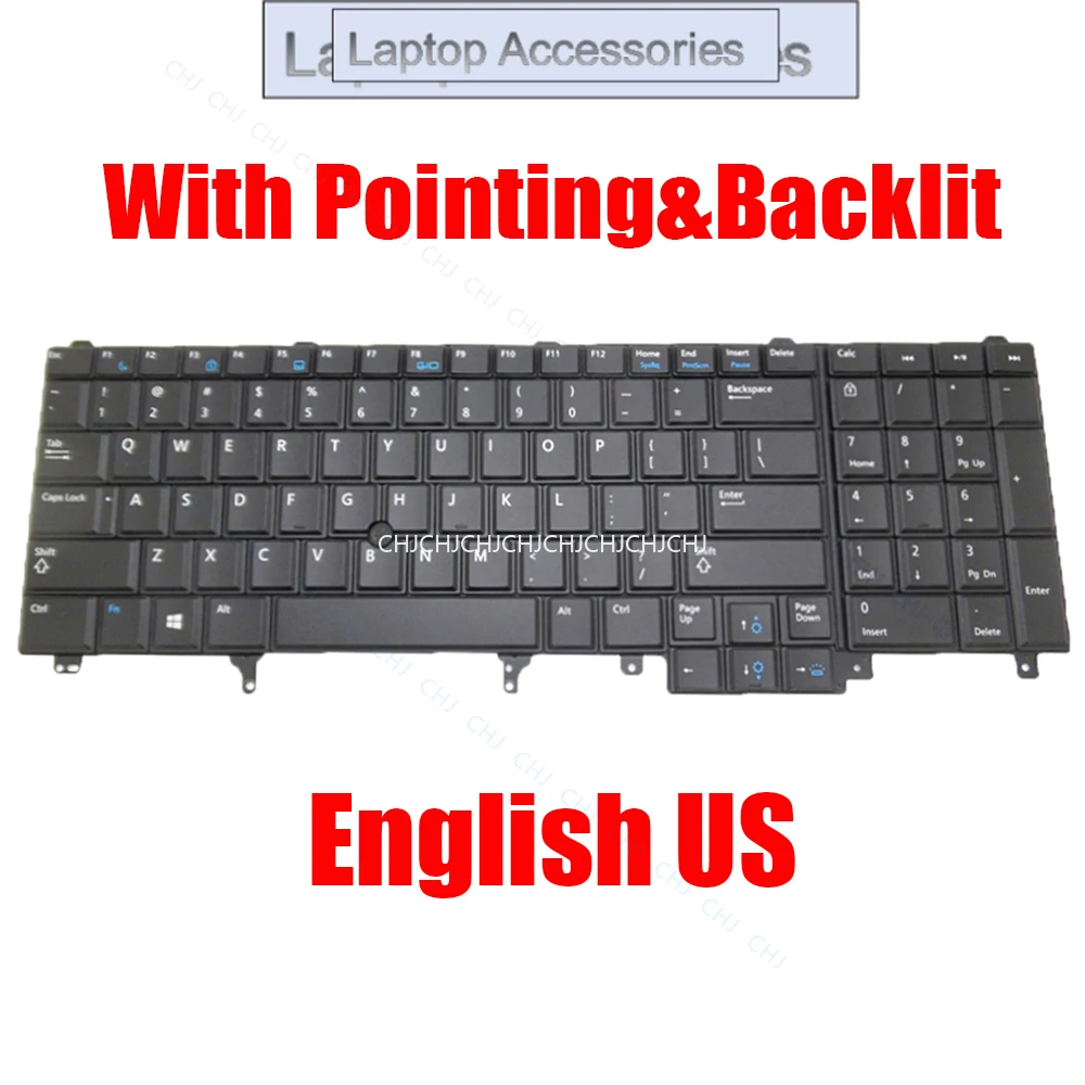 Клавиатура США с подсветкой F для DELL Latitude E5520 E5530 E6520 E6530 E6540 для Precision M2800 M4600 M4700 M4800 M6600 M6700