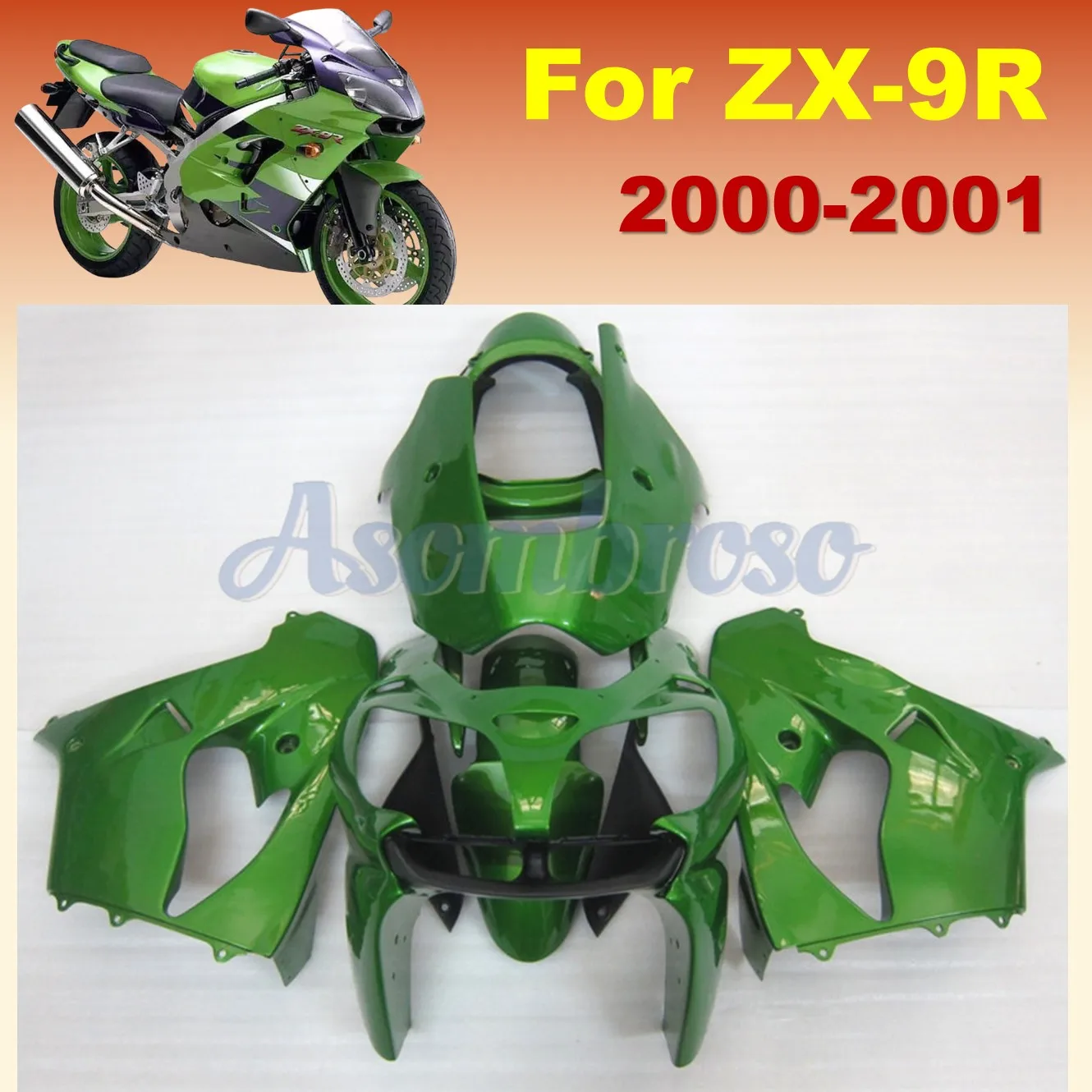 Deep green Body Fairing kit For Ninja ZX9R 2000 2001 ZX 9R ZX-9R Sportbike Injection Body Housing