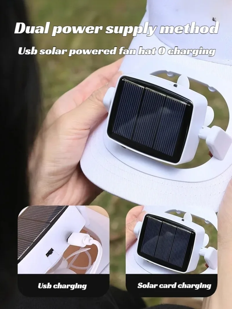 قبعة شمس صغيرة بمروحة، أغطية رأس متعددة الوظائف، مظلة واقية من الشمس، حماية من الأشعة فوق البنفسجية في الهواء الطلق