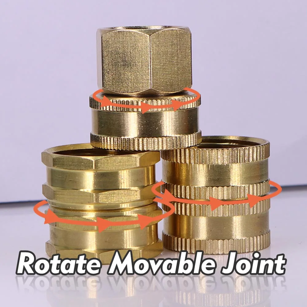 1/2 "3/4" النحاس مسدس محول NPT x BSP الموضوع النحاس موصل سريع مشترك حديقة الري سقي خرطوم الأنابيب ربط إصلاح #4