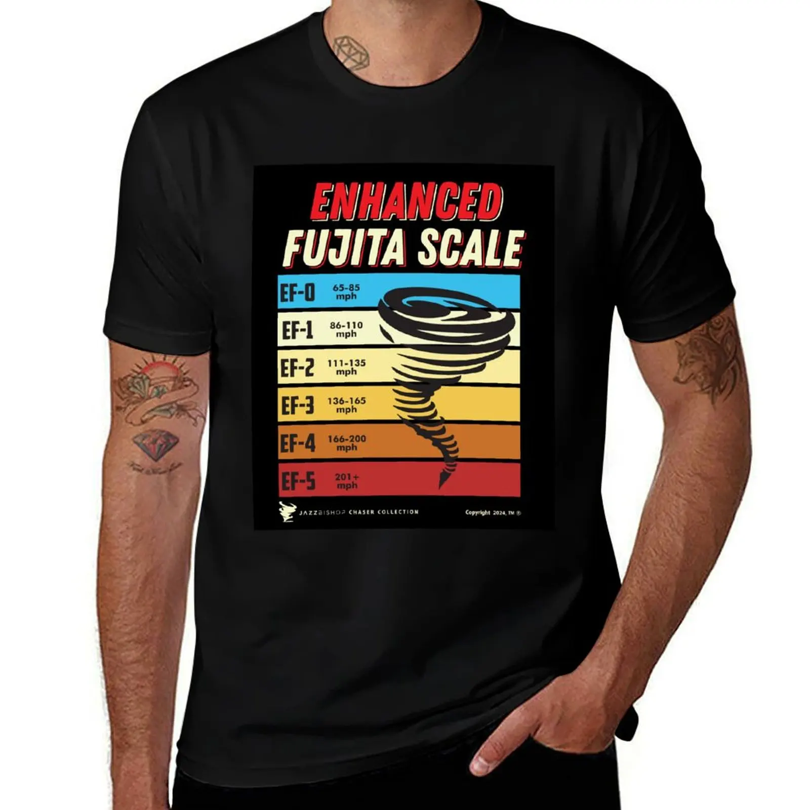 Enhanced Fujita Scale v3 T-Shirt Soft Cotton Print T-Shirt