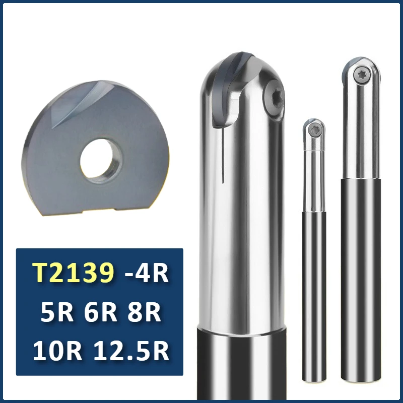 

R4R5R6R8R10R15R16 Фрезерная вставка с шаровым концом P3200 Полукруглый токарный инструмент с ЧПУ для держателя инструмента T2139