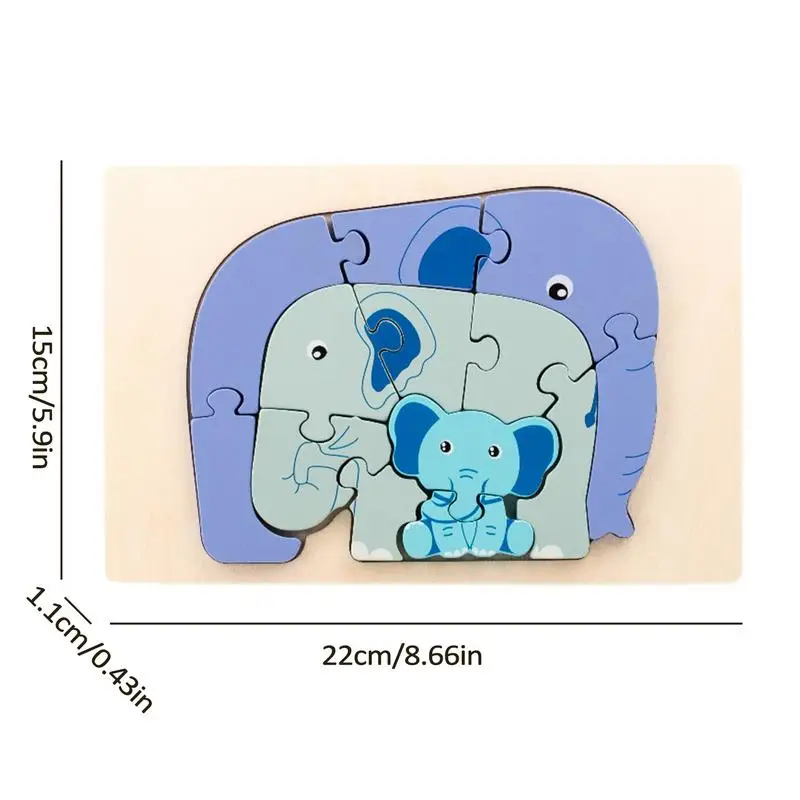 Quebra-cabeça de madeira educacional montessori animais dos desenhos animados aprendizagem precoce cognição inteligência jogo para crianças brinquedos presente