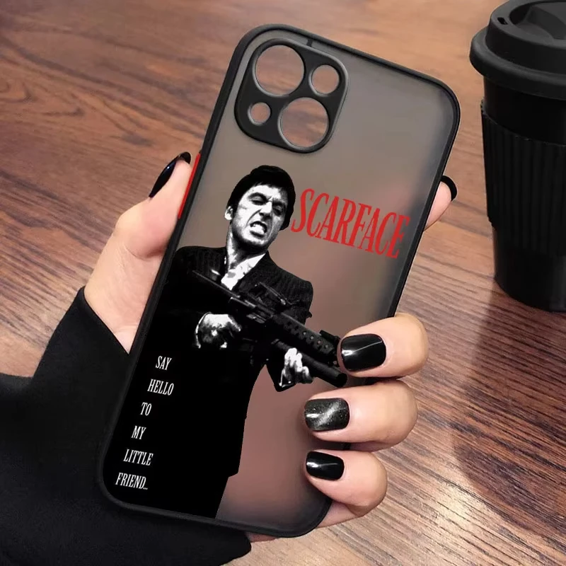 Movie Scarface Phone Case For iPhone 16 15 14 13 12 11 Pro Max X XR XS 7 8 Plus Mini SE Matte Transparent Cover