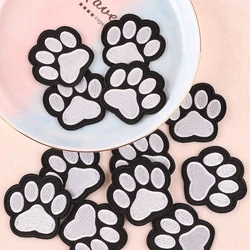 10Pcs Dog Paw Embroidered Patches Iron On Girls Boys Clothes Stickers 5.6*6CM