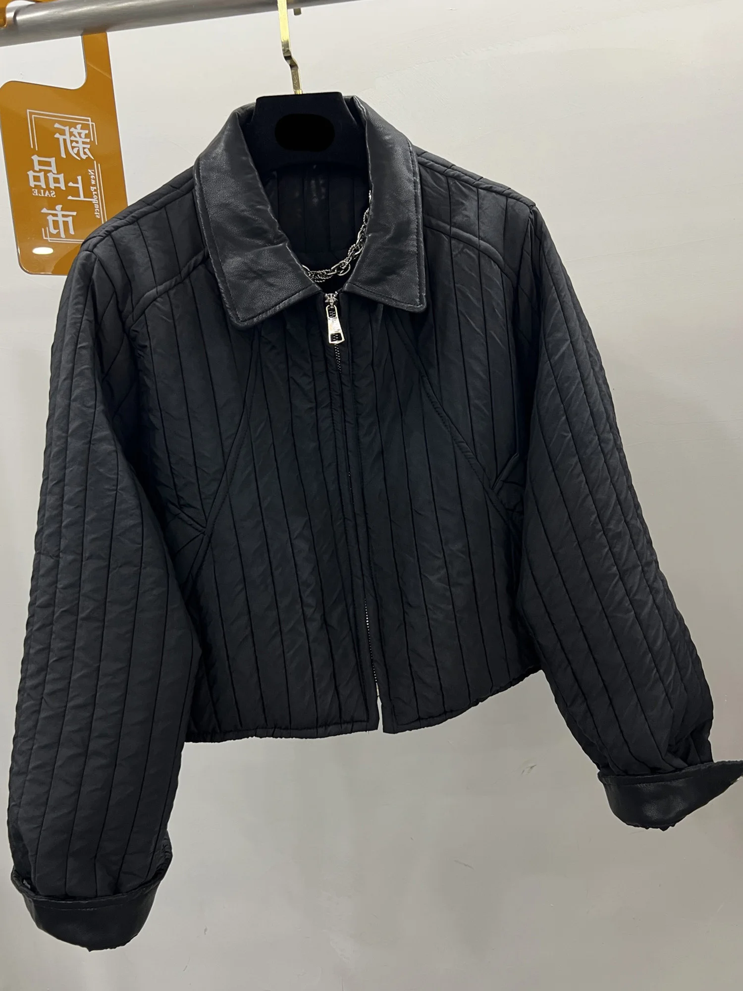 High-End Retro Ort Katoen Jaet Dunne Kraag Casual Dames Faionable Herfst Winter Vrije tijd Veelzijdige Katoenen Jas