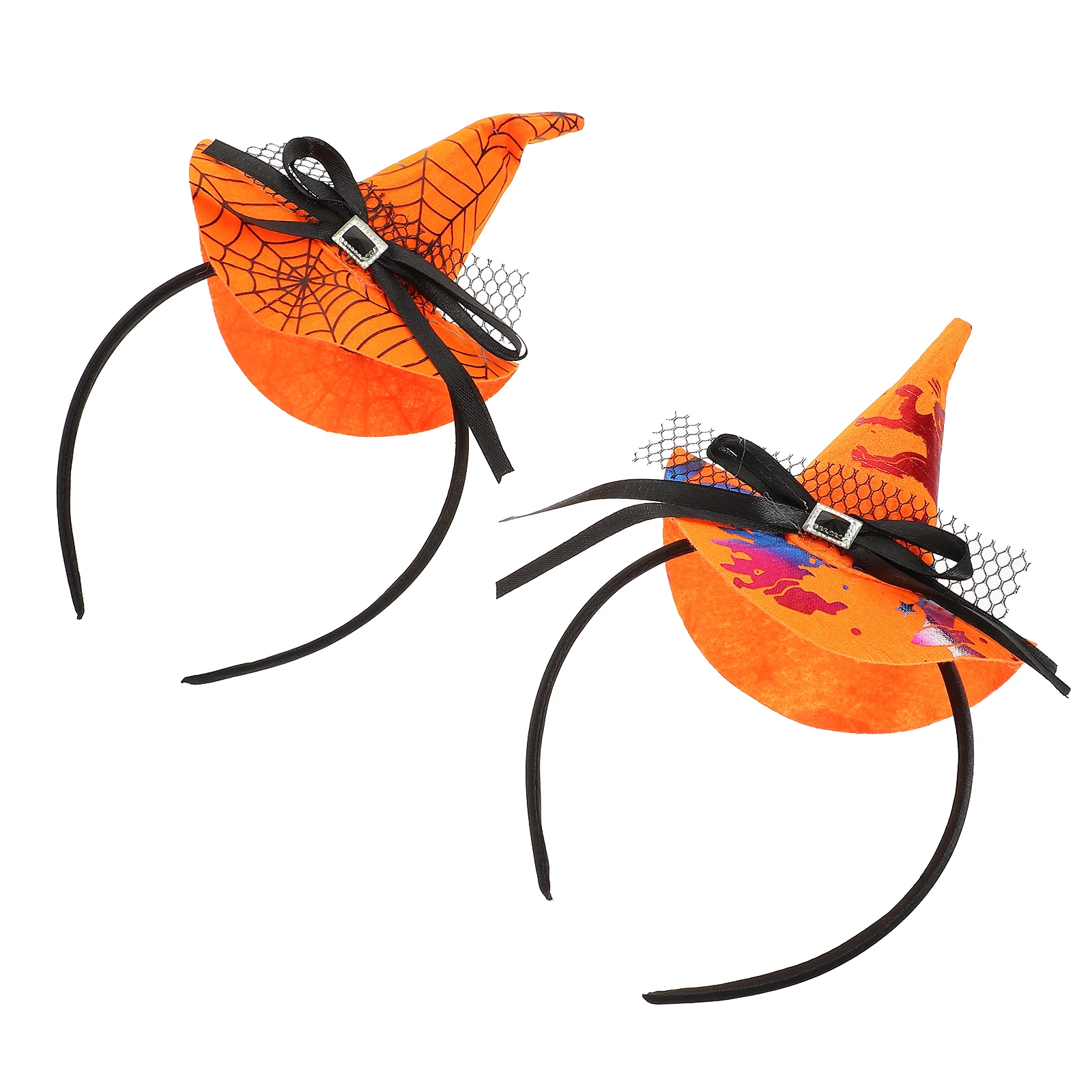 

2Pcs Halloween Hat Headb s Fabric Lightweight Comfortable Costume Party Halloween Witch Hat Headb s Accessories Hair nament