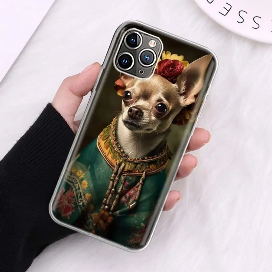 Chihuahua Dog Fashion Phone Case For Apple Iphone 12 Mini 14 13 15 Pro Max 11 X XS XR 16 Plus Cover Shell Coque