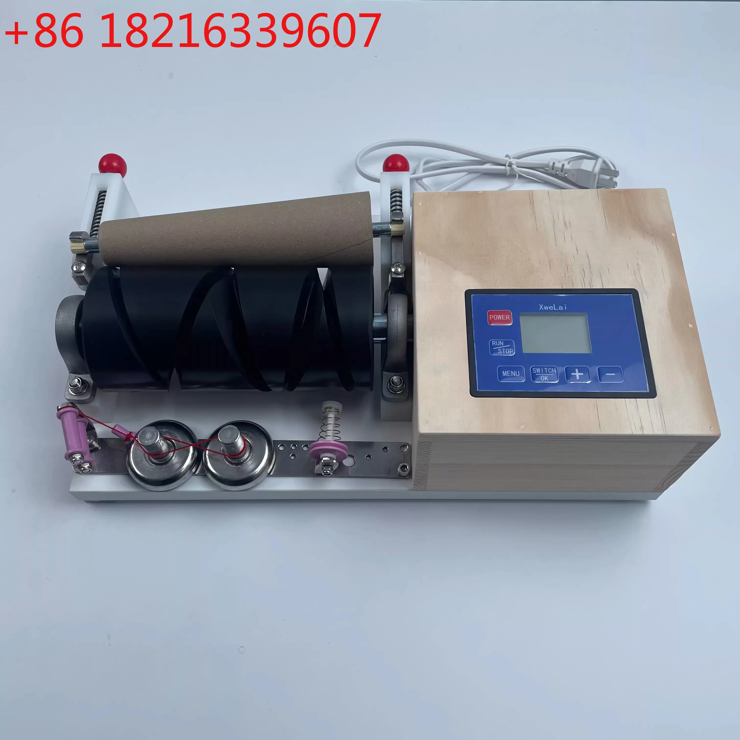 

Портативная настольная моталка для пряжи с таймером и регулируемой скоростью, двойной подставкой для воска, функцией двойного скручивания/переворачивания нитей для кашемира, мохера и т.д.