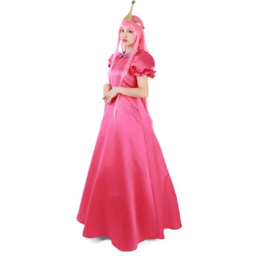 

Anime Cosplay clothes bubble gum princess pink dress crown adult female Customized Halloween costumes