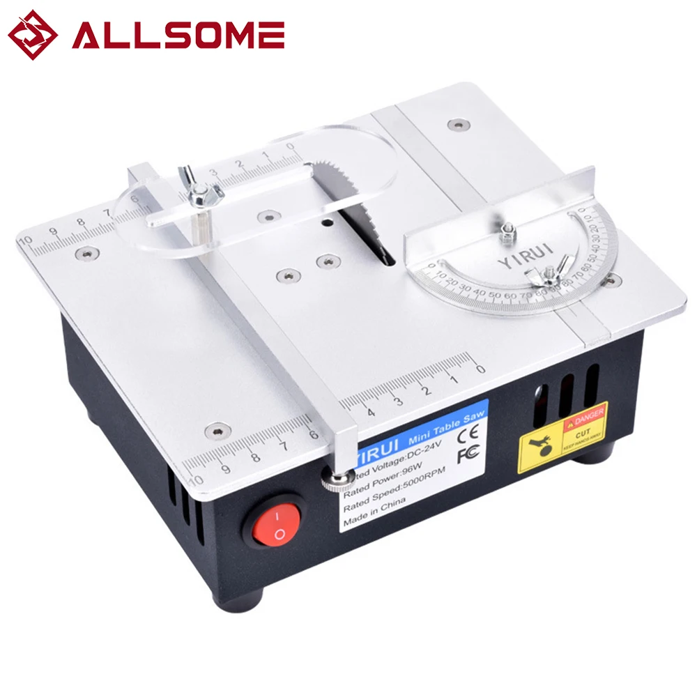 ALLSOME S2 96W Mini Table Saws Electric Bench Saw DIY Model Household Cutting Machine 775 Motor 63mm Blade