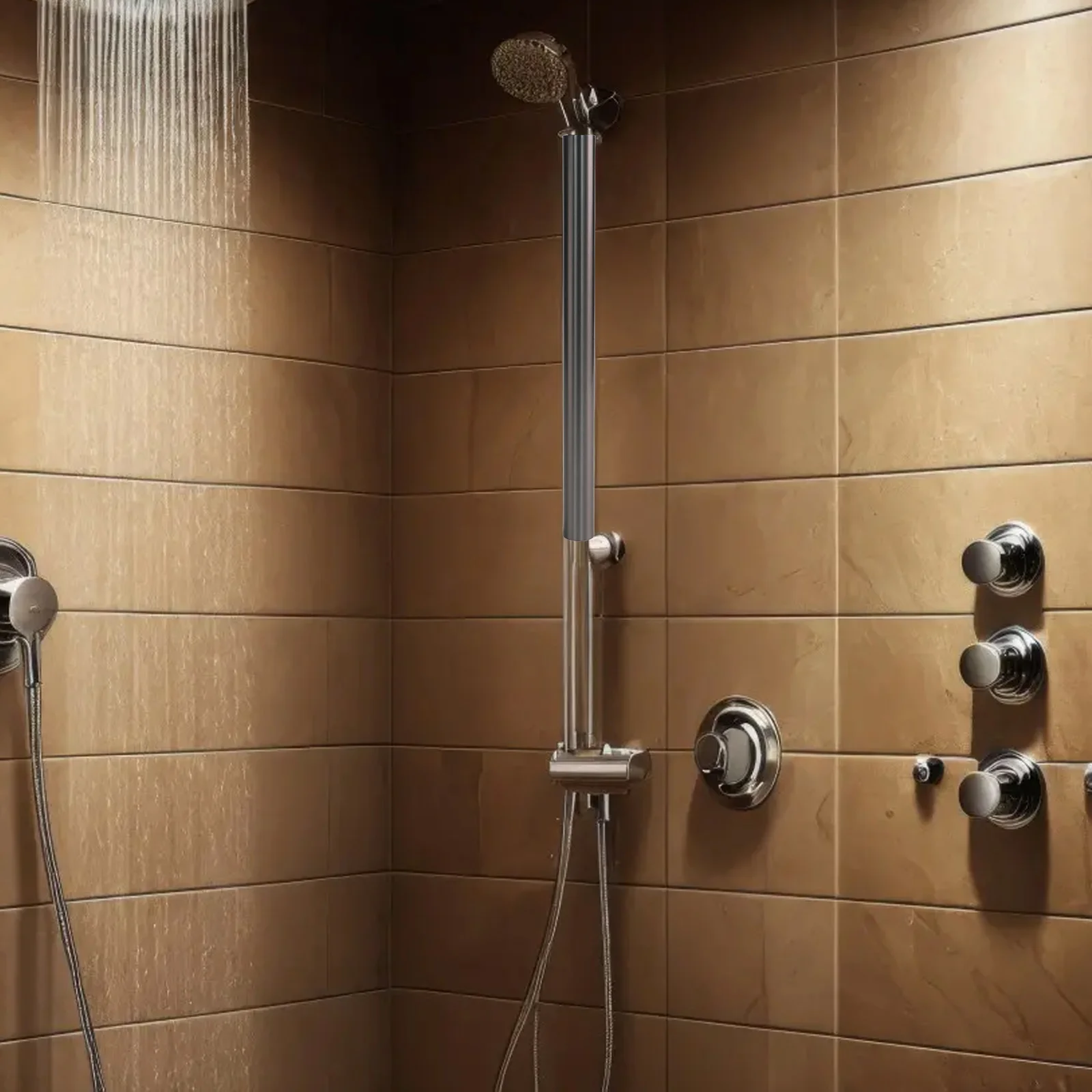 

Компактный круглый удлинитель для душа, удлинитель для душа, материал из нержавеющей стали, универсальная установка, аксессуар для ванной комнаты