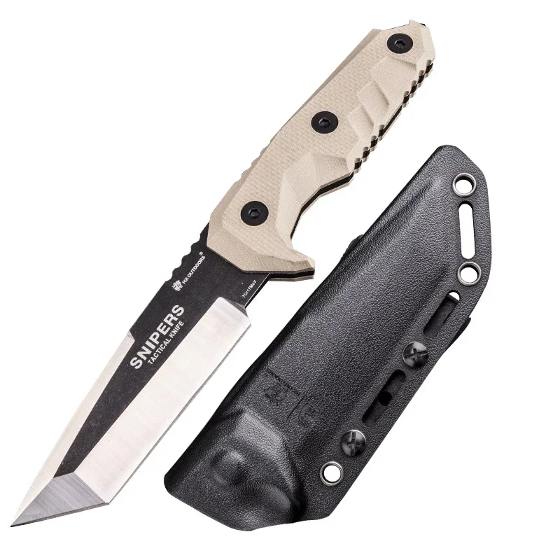 HX OUTDOORS Snipers 7Cr17Mov Stainless Steel Fixed Blade Camping Hunting Survival Knife Outdoor Tools 59HRC Tactical Knives