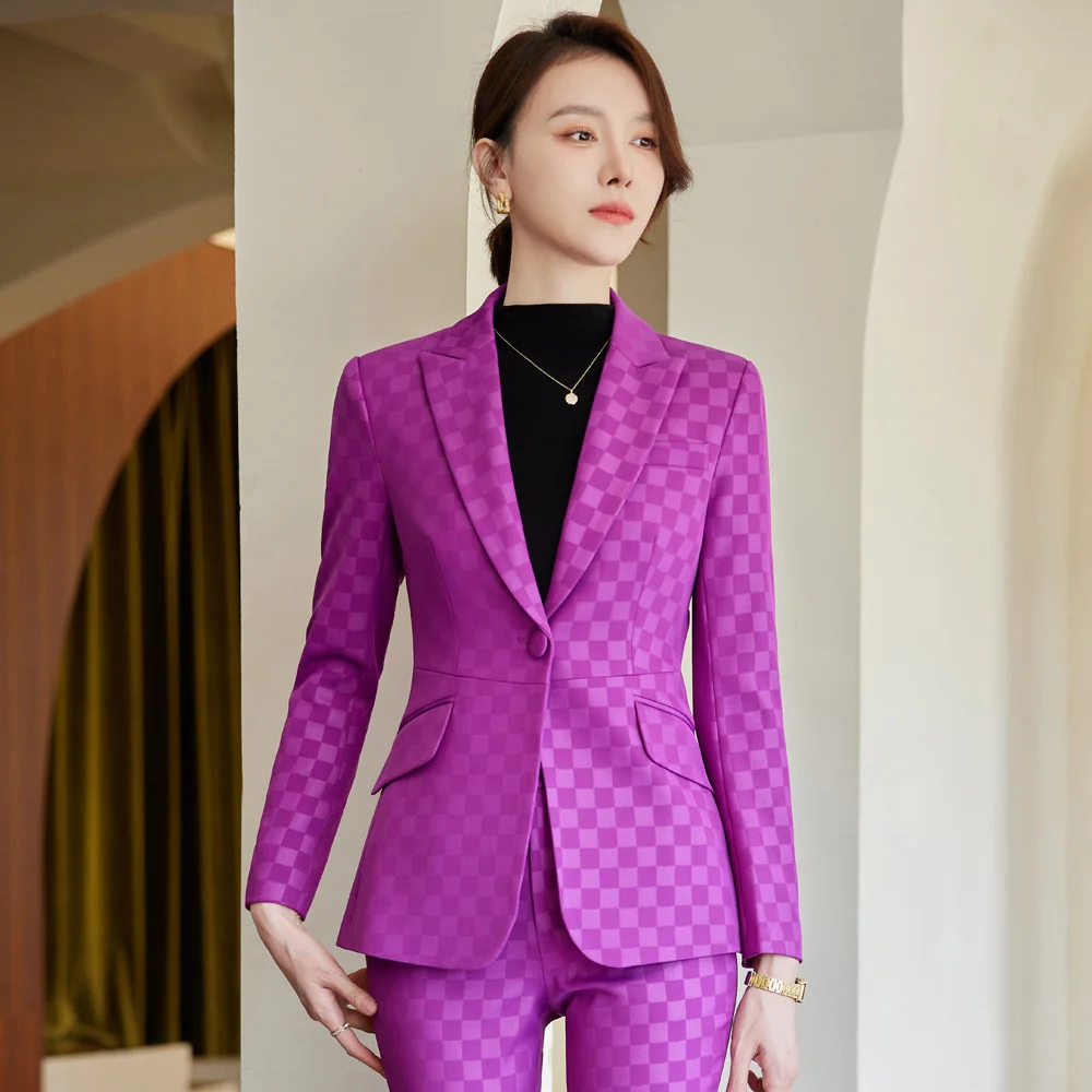 

Oversize 5XL Autumn Winter Women Business Suits with Pants and Jackets Coat Professional Work Wear Career Interview Trousers Set