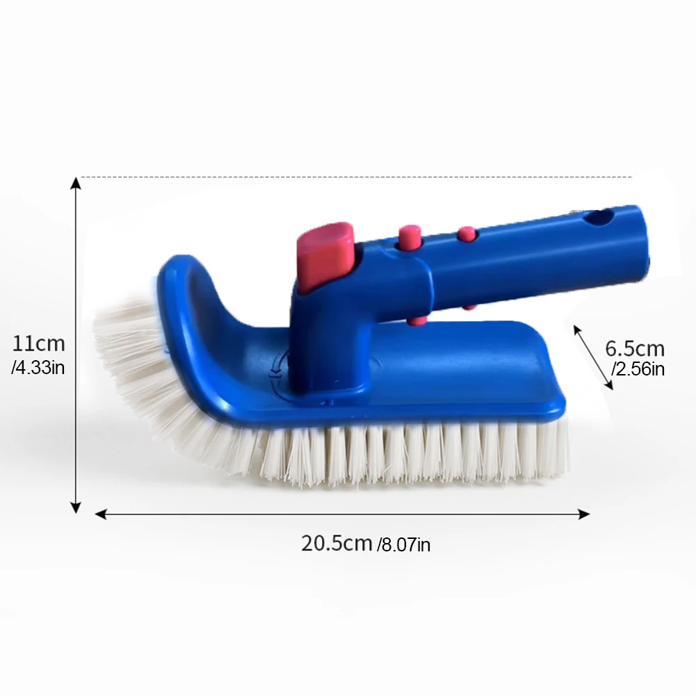 فرشاة حمام السباحة، فرشاة ركن السباحة ودرج ذات شعيرات دقيقة، فرشاة تنظيف حمام السباحة الدوارة بزاوية 180 درجة لحمام السباحة الداخلي وفوق الأرض #6