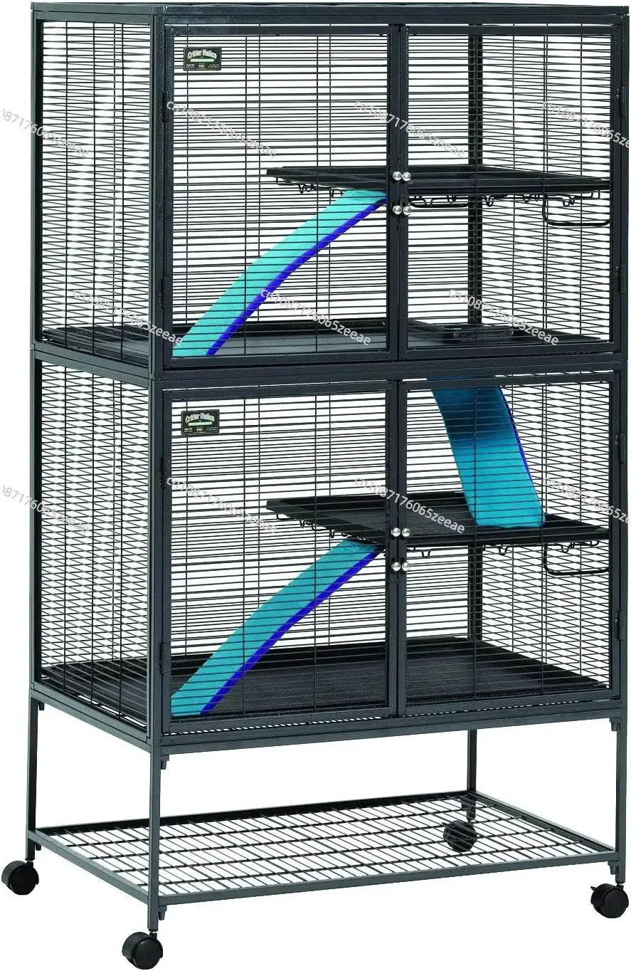 MidWest Homes for Pets Deluxe Critter Nation Double Unit Small Animal Cage (Model 162)