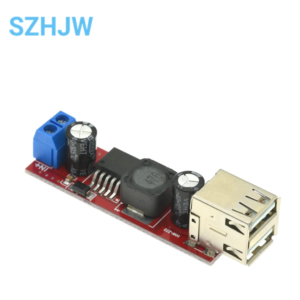 LM2596 DC-DC modulo convertitore Step-down DC 6V-40V a 5V 3A doppia ricarica USB Dual USB