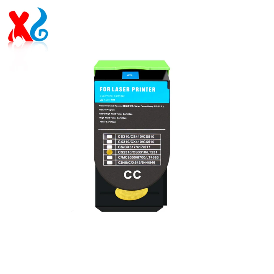 Compatible Toner Cartridge For Lexmark CS310n CS310dn CS410n CS410dn CS410dnt CS510de CS510dte CS310 CS410 CS510 4K 3K with chip