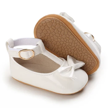 VALEN SHR-Chaussures en cuir PU pour bébé, souliers pour enfant, nouveau-né, garçon, fille, premiers pas, princesse, nœud papillon, printemps