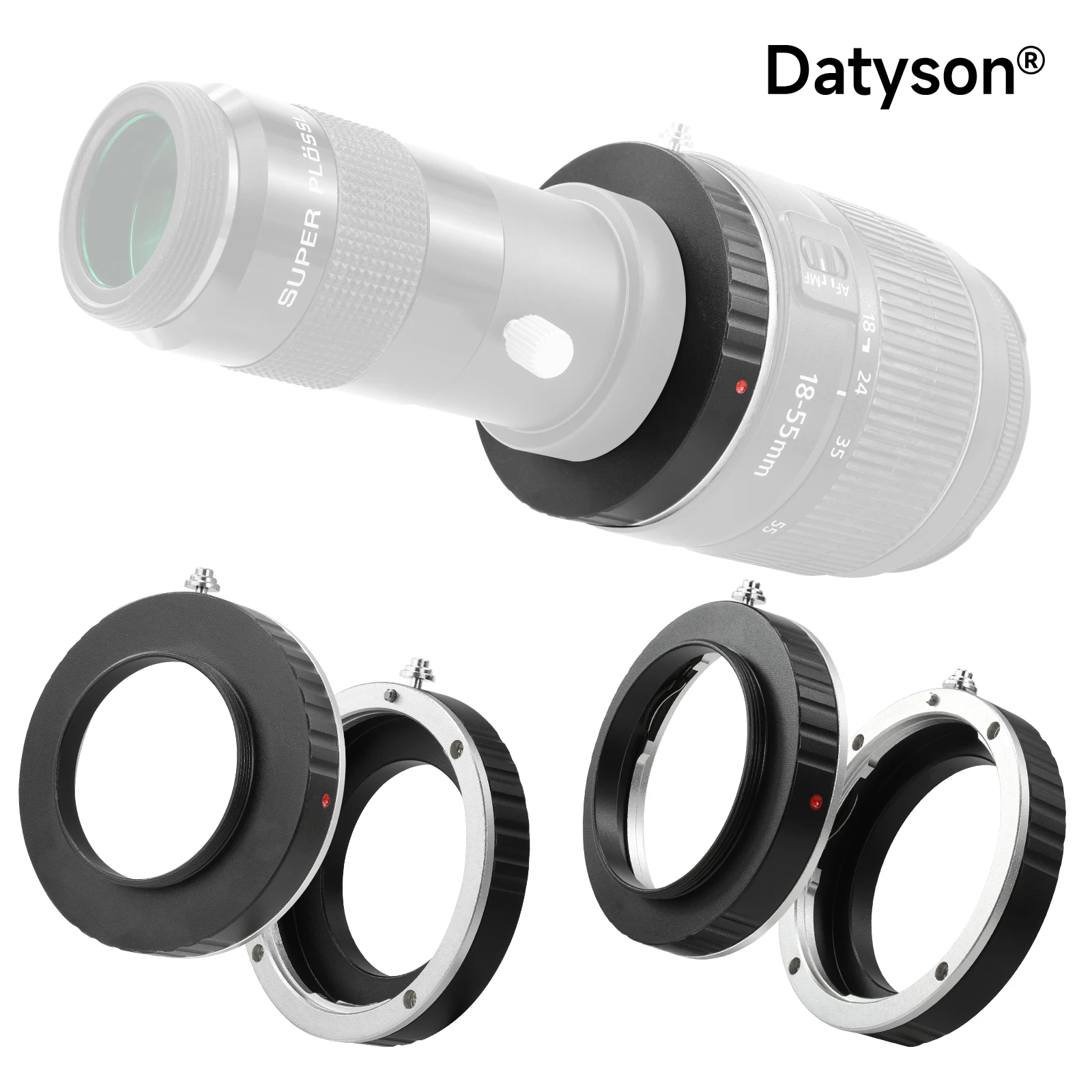 Datyson Metall-Objektivadapterring für Canon EOS EF DSLR-Kamera auf M42 M48 Gewinde-Teleskop, Teleskophalterung, Astronomie-Zubehör