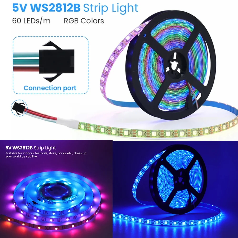 يمكن التحكم SP107E Mini WiFi/Bluetooth/Music Controller DC DC 5V-24V عن بعد باستخدام التطبيق WS2812BLED مع أسود قابل للعنونة