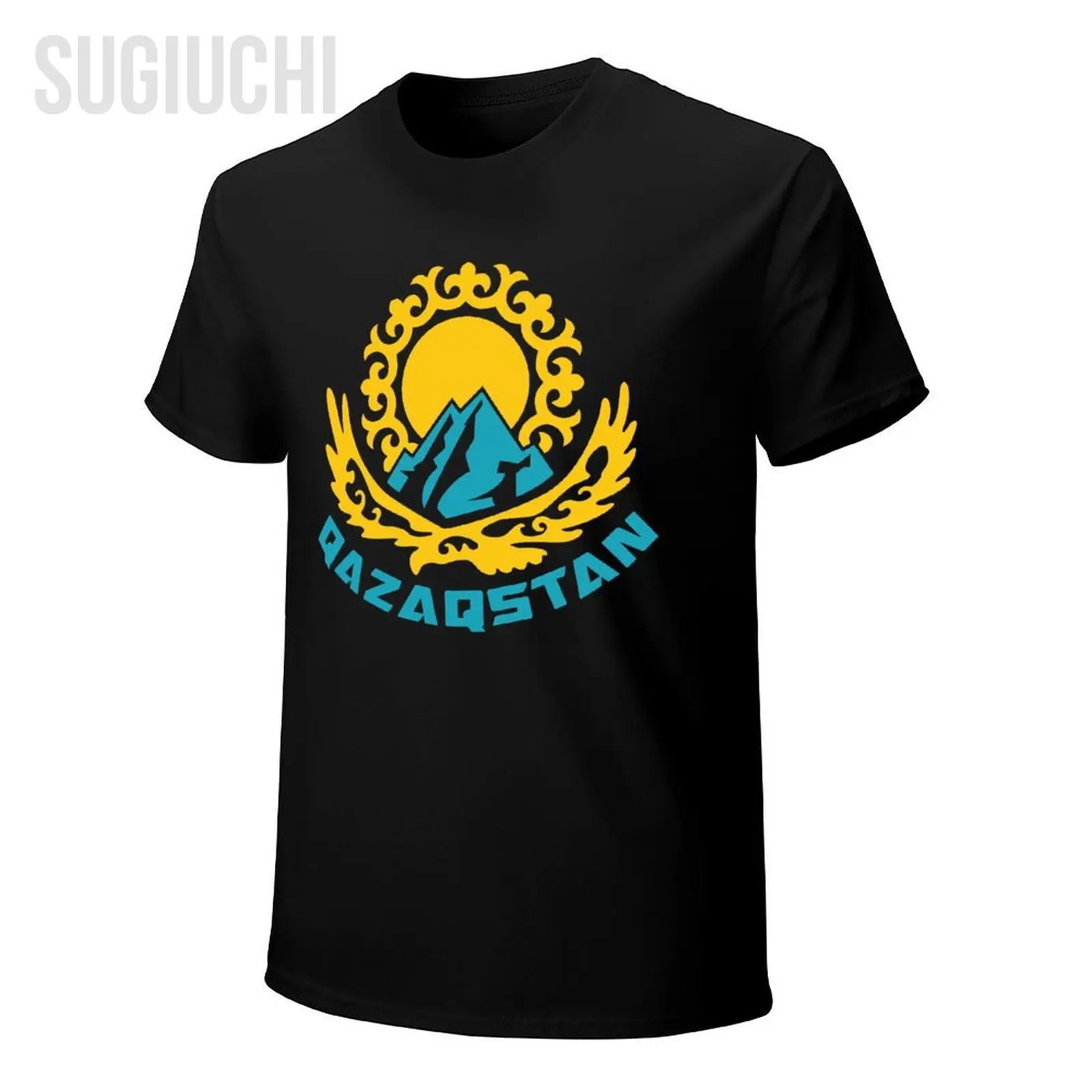 Unisex Men Kazakh Kazakhstan Flag QAZAQSTAN Tshirt Tees T Shirts Women Boys 100% Cotton T-Shirt