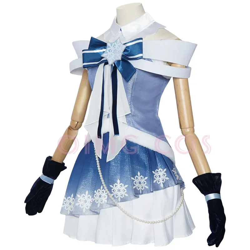 Снег Мику 2200, униформа горничной для косплея, костюмы аниме, ролевые игры, праздничные вечерние игры, костюмы на Хэллоуин для женщин