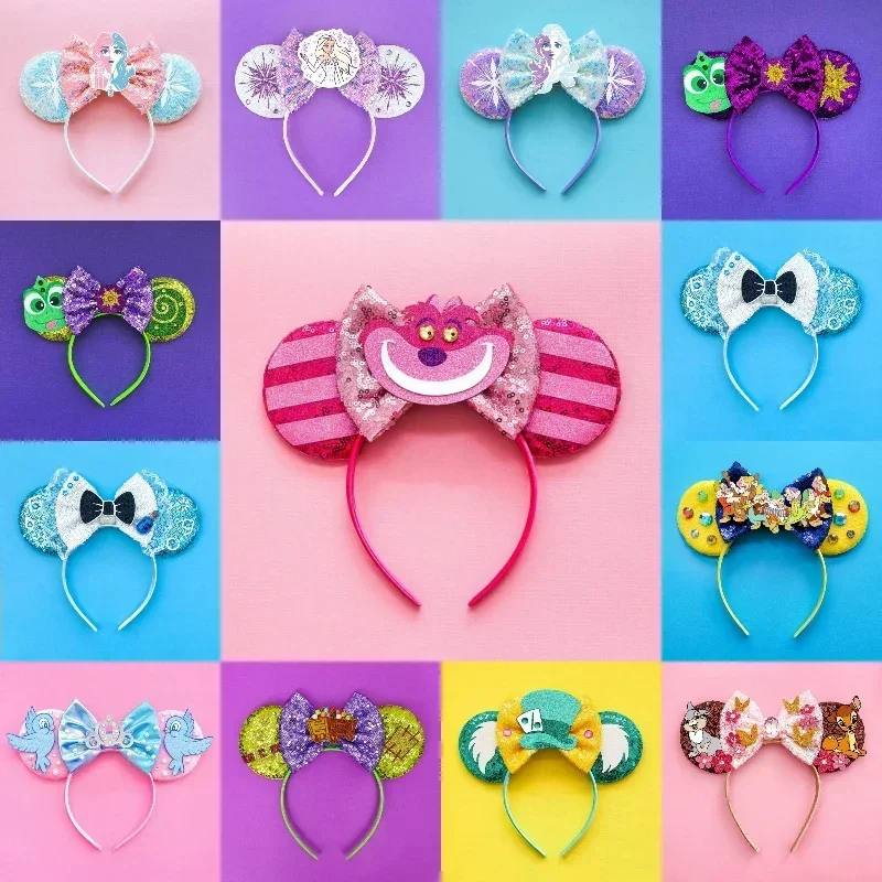 Disney Ohren Stirnband Für Frauen Anime Encanto Haarbänder Mädchen Mirabel Amy Kopfbedeckung Pailletten Bogen Haar Zubehör Kinder Geburtstag Geschenk