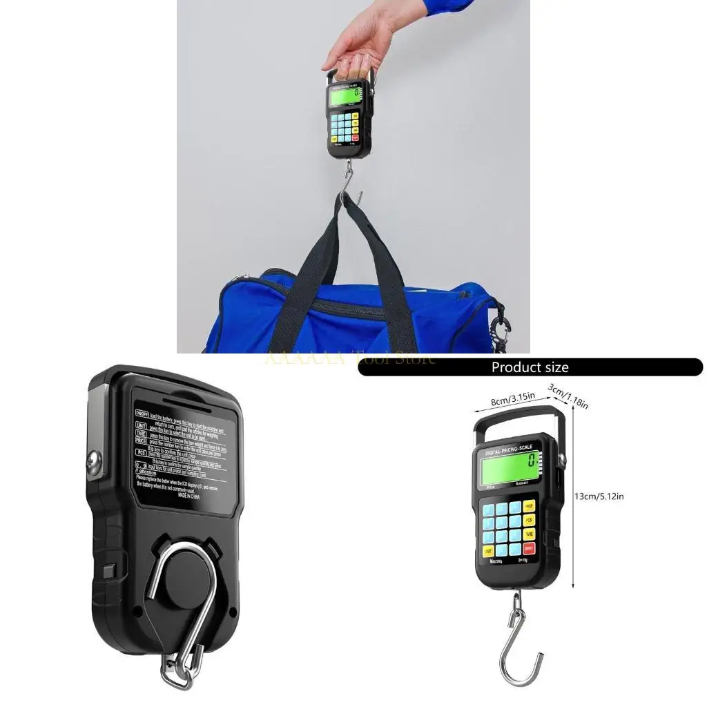 

A2BE Электронная шкала Fishing Scale LCD Scale Scale Scale с рулеткой