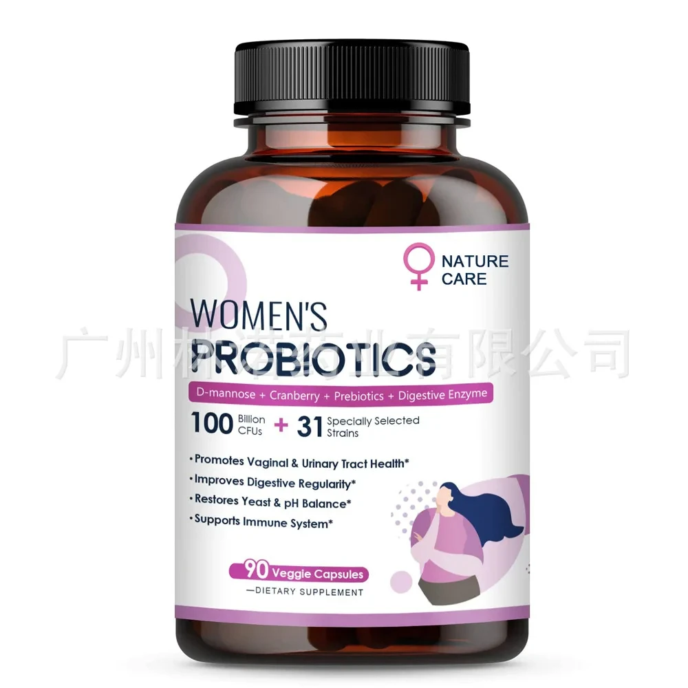 CFU-Probióticos femininos, Suporta Prebióticos, Melhorando a Intensidade Absorvente e a Saúde Intestinal, 100 milhões