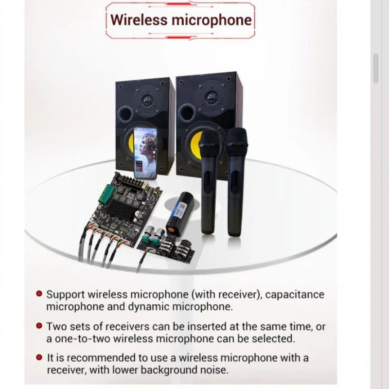 SOTAMIA 2.1 قناة بلوتوث مكبر كهربائي مجلس الصوت 50x2 + 100 واط KTV ميكروفون مكبر للصوت مضخم الصوت Anplificador دي الصوت