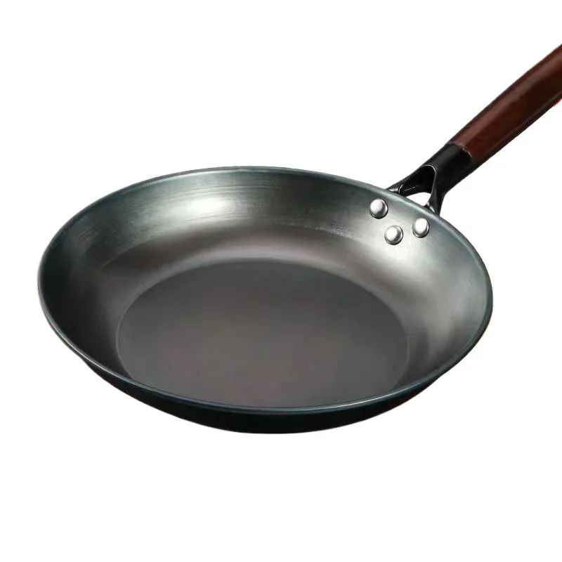 

Frying Pan Uncoated Non-stick Iron Pan Blue Seasoned Cooking Pot Steak Omelette Pancake Kitchen Cookware