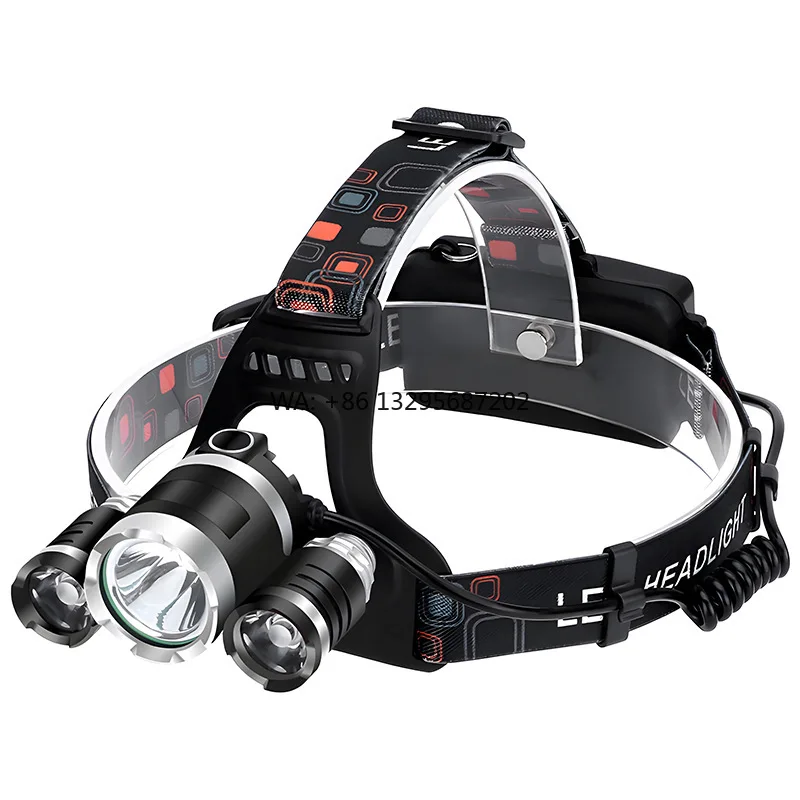 

3000 Lumen 3 LED High Power LED Headlamp Rechargeable Waterproof Head Torch Head Adjustable for Camping Hiking