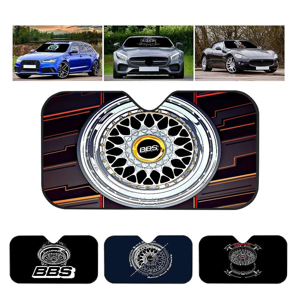 

BBS Car Window Sun Shade Windshield Anti-UV Protection Front Rear Windshield Block Cover Visor Accessories