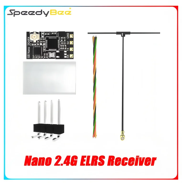 SpeedyBee Nano ExpressLRS Receiver 2.4GHz TCXO 100mW IPEX1 T Antenna 0.7g For Compact FPV Drone RC Aircraft Builds 1PC 3PCS 5PCS