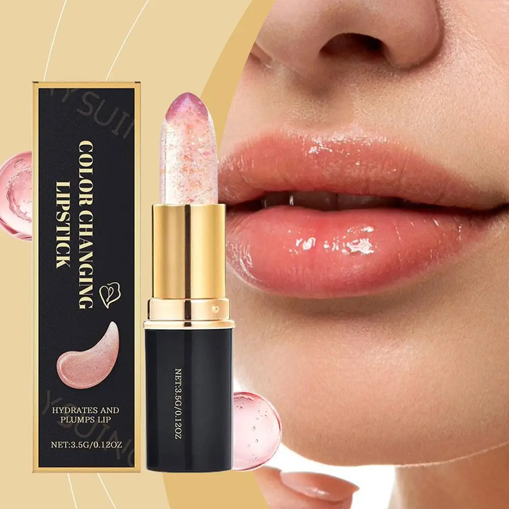 

Shining Color Changing Lipstick Gold Crystal Lipstick Sexy Makeup Lipstick Star Brilliant Temperature Change Red Lipstick I7H5