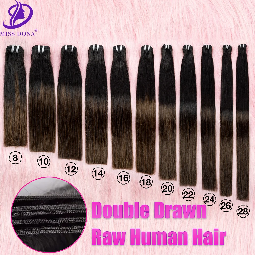 Silky Bone Straight Raw Human Hair Extensions 16A Grade 100% Vietnamese Virgin Hair 1BT4 Ombre for Weaving