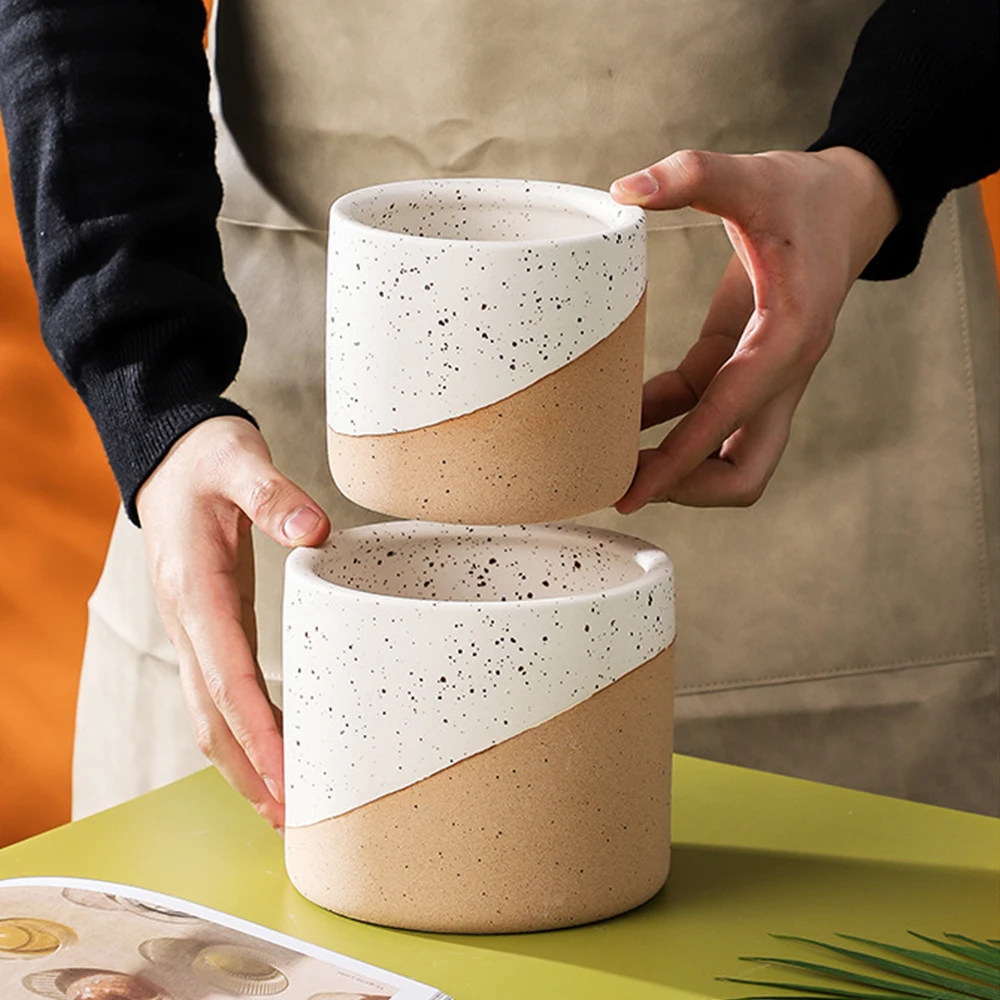 Vintage Ceramic Flower Pot Succulent Pot Planter Home Decor Indoor Decoration Desktop Ornaments Bonsai Plant Pot