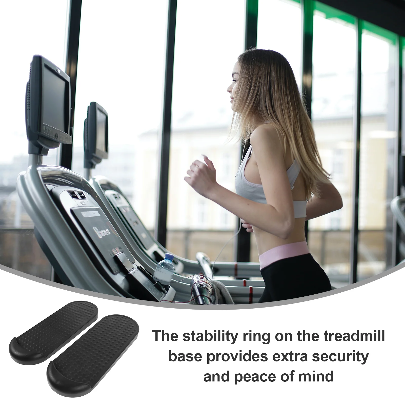

1Pair Stepper Pedal Ergonomic Design Stability Ring Included Portable Foot Pedal for Travel Home Gym Women
