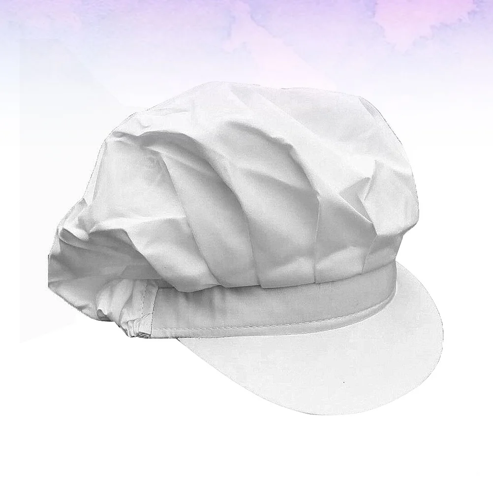 Chapéu de chef de cozinha branco respirável à prova de poeira boné de malha de poliéster oficina de alimentos chapéu de chef boné de trabalho