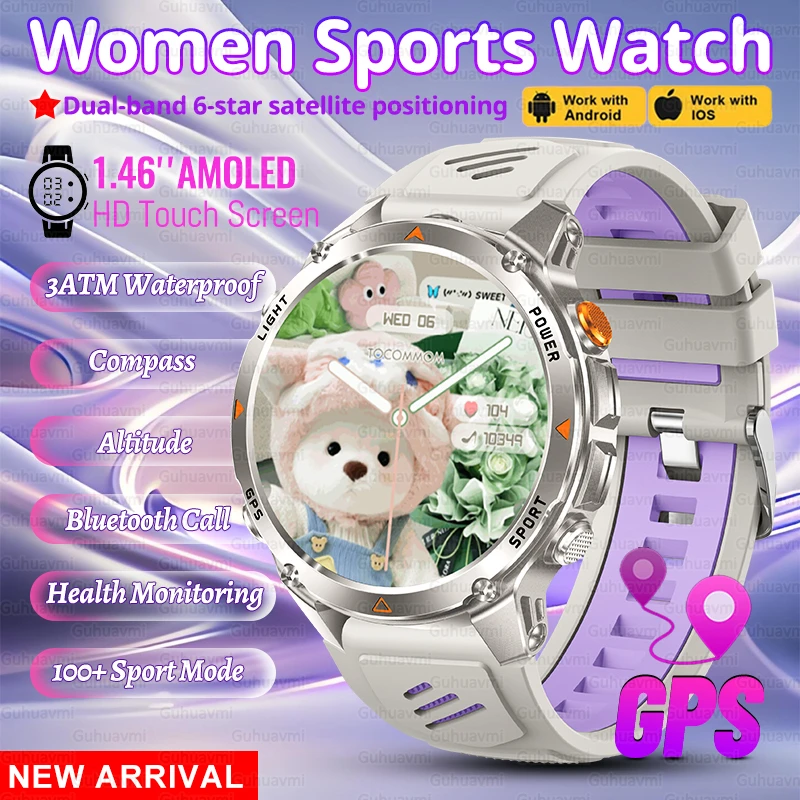 

2025 New Women's Bluetooth Call Smart Watch Built in GPS Health Monitoring 3ATM Waterproof Sports Fitness Smartwatches For Women